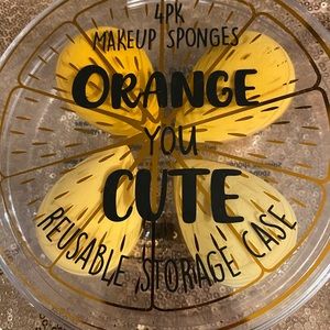 Cute 4-Pk make up sponges.                     “ORANGE you CUTE”
